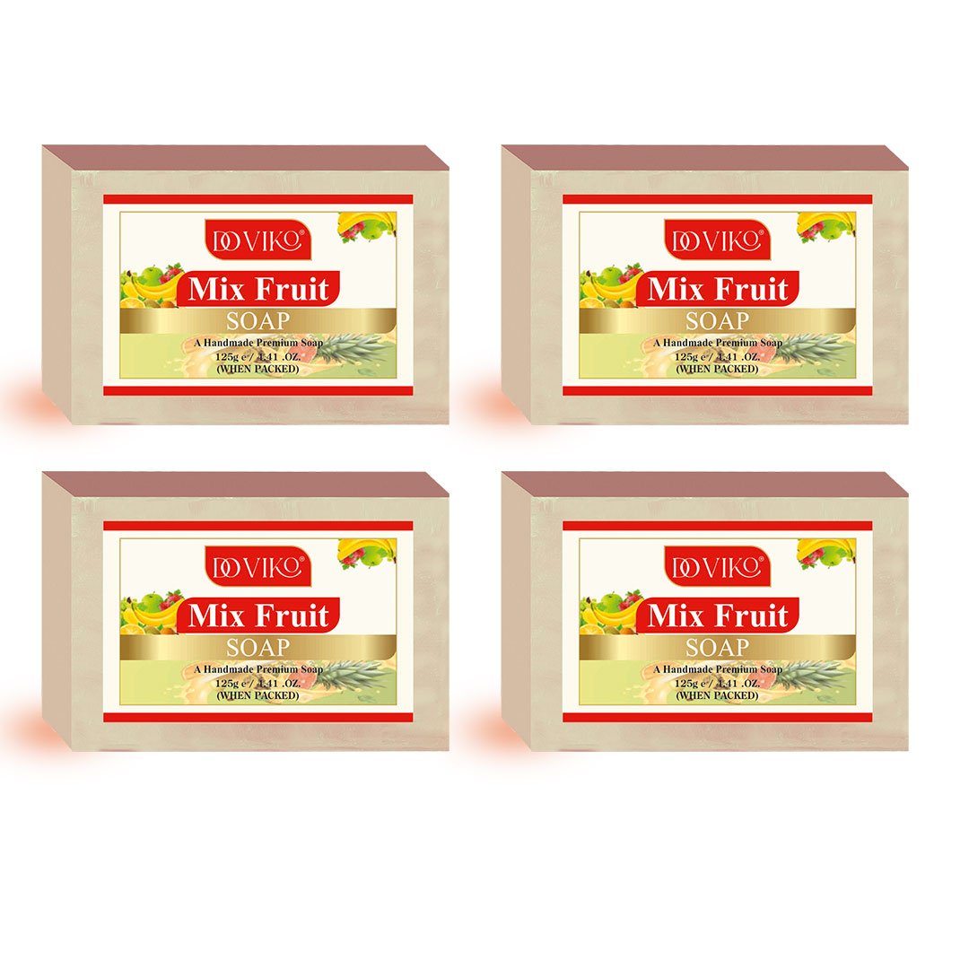 Doviko Natural & Pure Mix Fruit Soaps - 4x125