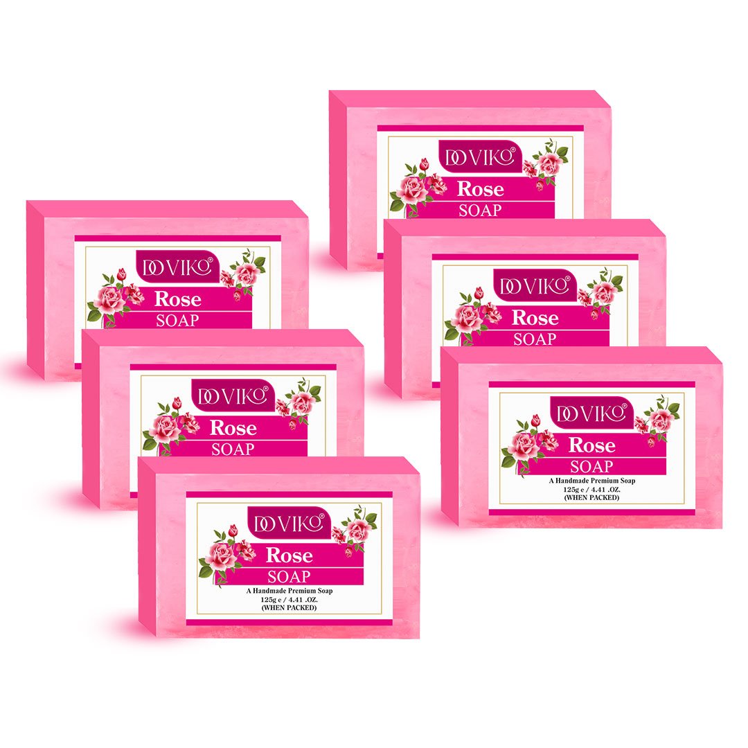 Doviko Rose Soap - Deep Hydration - Pack of 6 (750gm)