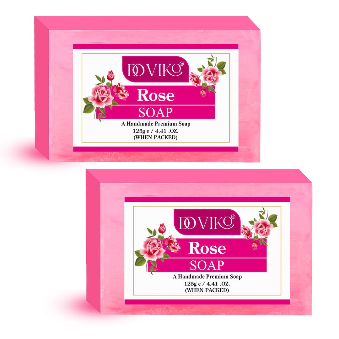 Doviko Rose Soap - Deep Hydration & Moisture - Pack of 2