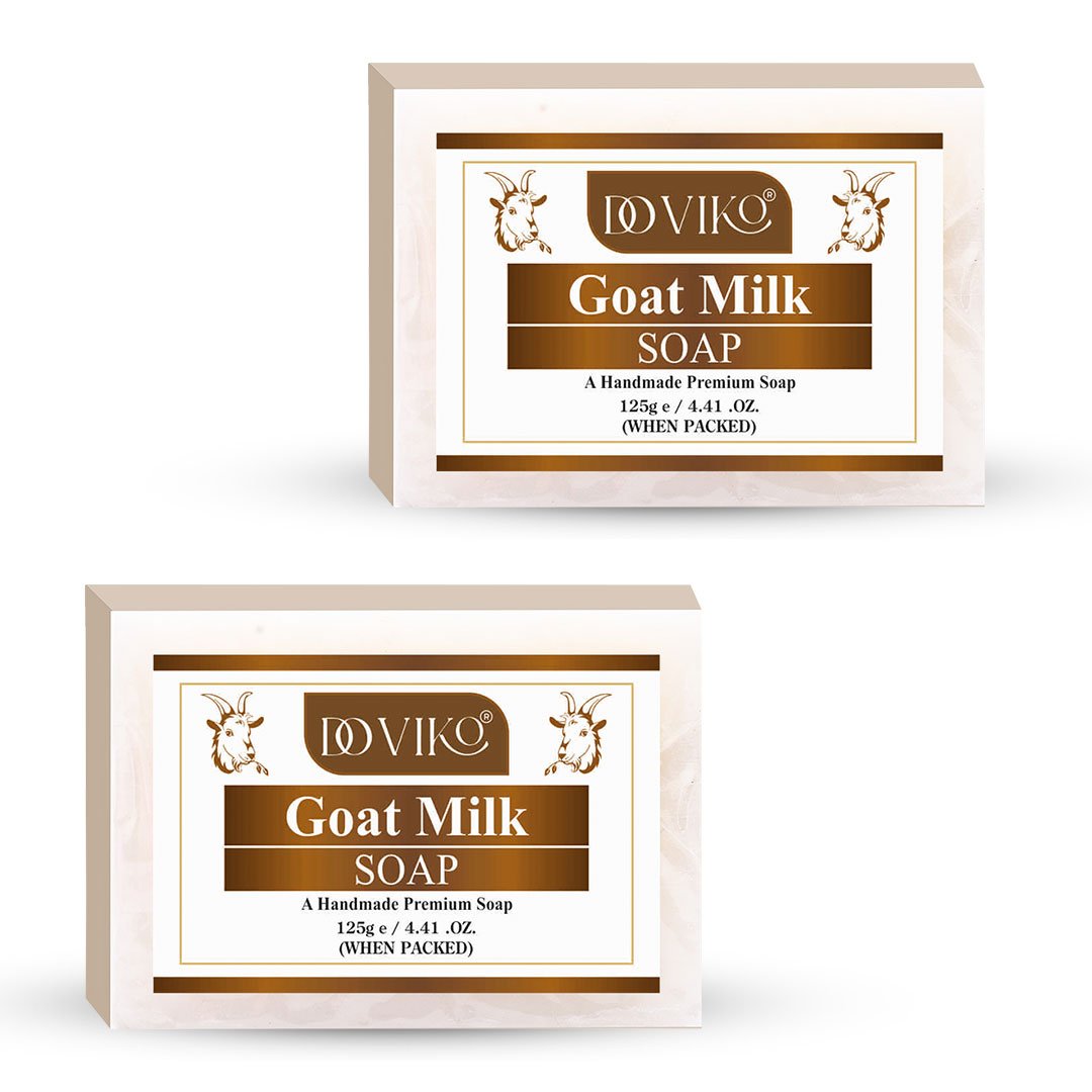 Doviko Goat Milk Soap for Men & Women - Pack of 2 (250 g)